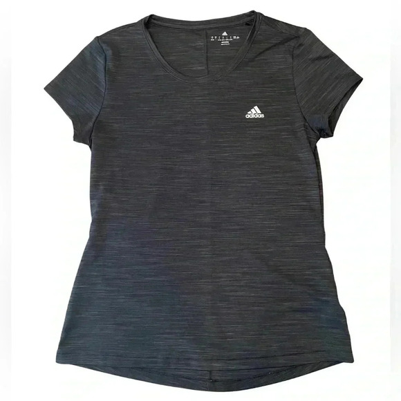 Adidas Climalite Heather Black Short Sleeve Tee Size Large - Picture 1 of 6